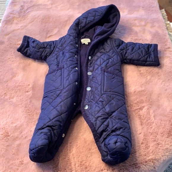 Leveret Designed in France Size 3 month Navy Snapped 1 Piece Jacket/Suit in EUC - Picture 1 of 6